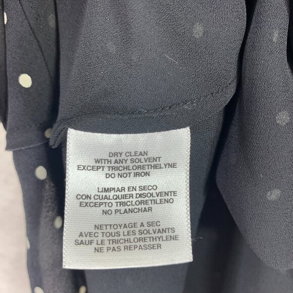 Jones new York  Blck /Wht Polka Dot Women's Short Sleeve  Blouse 100%silk sz 16W - Picture 13 of 16